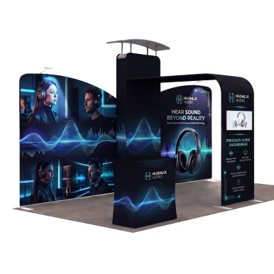 6m Inline Exhibition Stand  – Modular Kit with Media Display