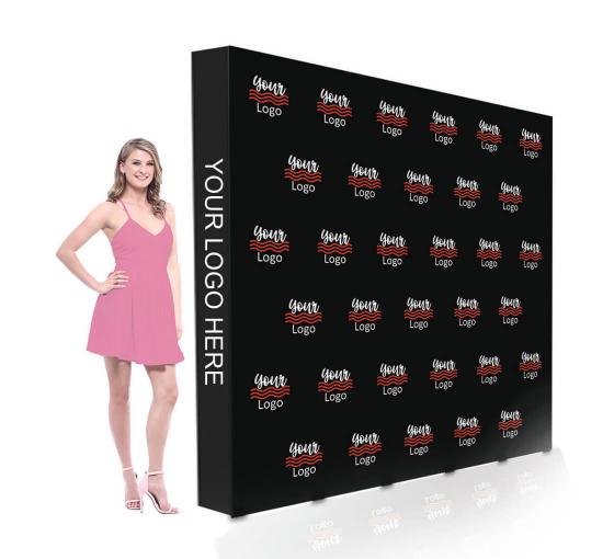 8 ft x 8 ft Step and Repeat Fabric Pop Up Straight Display