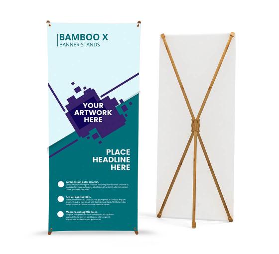 Bamboo X Banner Stand Custom Banner Stands For Sale