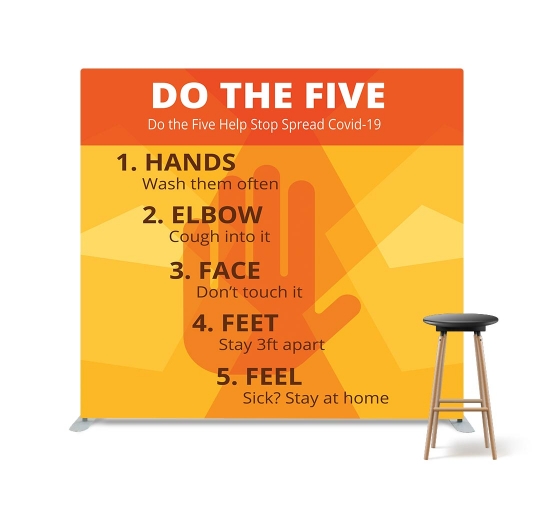 Do the Five Help Stop Spread Covid-19 Straight Pillow Case Backdrop