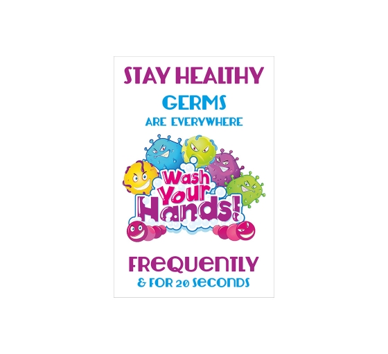 Stay Healthy Germs Everywhere Wash Your Hands Vinyl Posters