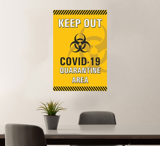 Keep Out Covid-19 Quarantine Area Vinyl Posters