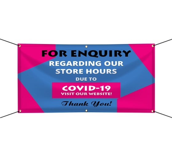 Shop Store Opening Hours Banners BannerBuzz Australia