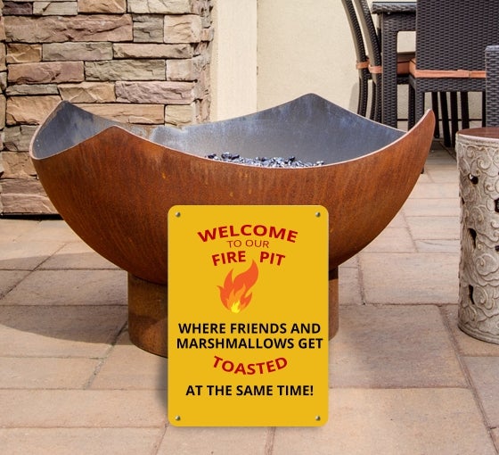 Firepit Signs Online Firepit Display Sign Bannerbuzz