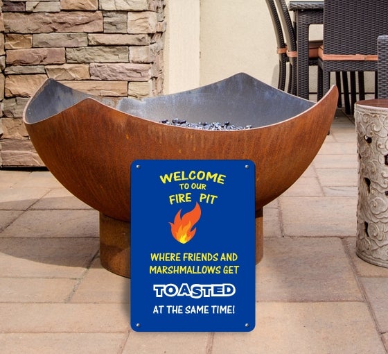 Firepit Signs Online Firepit Display Sign Bannerbuzz