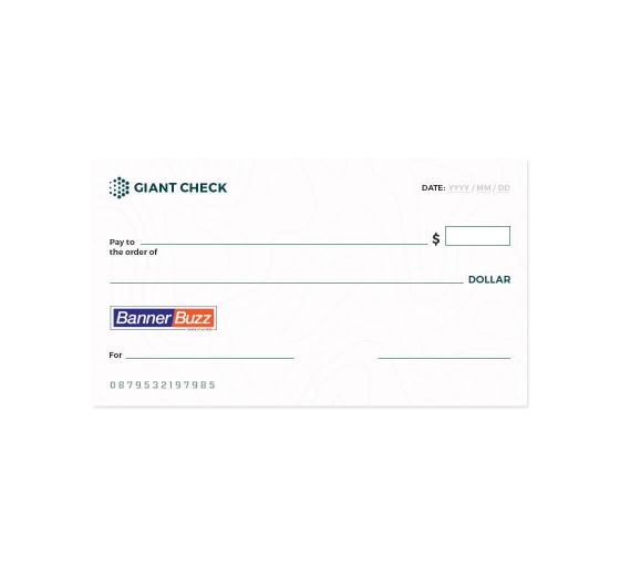 Custom Novelty Cheques Large Presentation Cheques Bannerbuzz