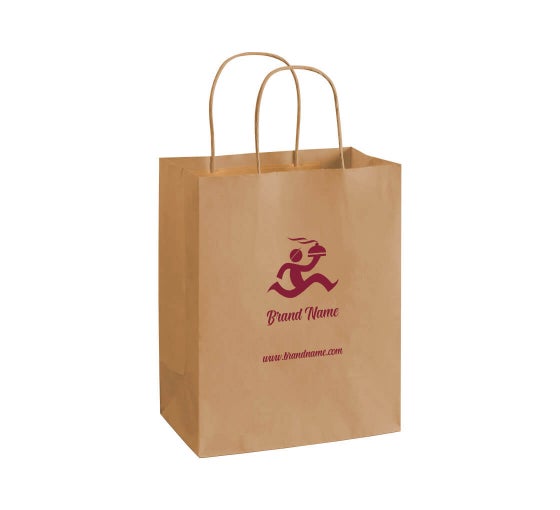 Sturdy Kraft Paper Shopping Bags (Printed) Printed Kraft Paper