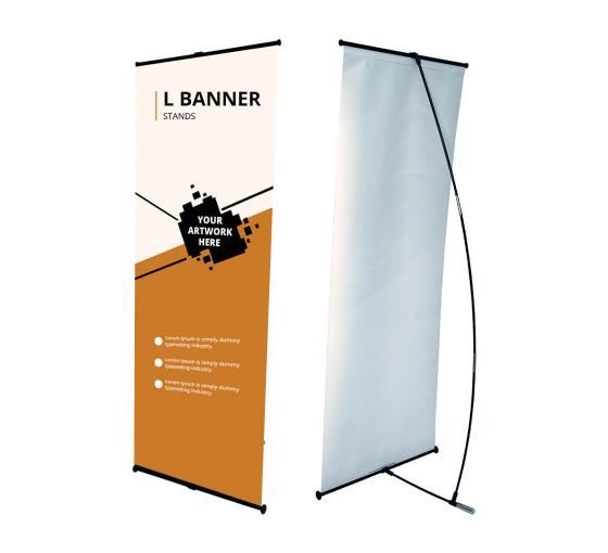 L Banner Stand Display Custom Printed Banner Stands