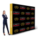 3 m x 2.5 ft m Step and Repeat Fabric Pop Up Straight Display