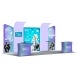 6m Inline Exhibition Stand  – Modular Fabric Display with Podium, Shelves & LED Lights