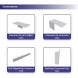 3m Backlit Exhibition Stand LED Lightbox Display with Counter Branding Panels connectors