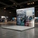 3m Backlit Exhibition Stand LED Lightbox Display with Shelf lifestyle