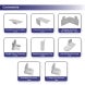 6m Backlit Exhibition Stand Premium LED Lightbox Display with Counters Branding Panels connectors
