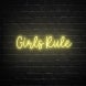 Girls Rule Neon Sign