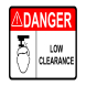 Danger - Low Clearance Sign