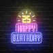 25th Happy Birthday Neon Sign