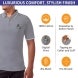 Men's Grey Polo Shirt - Printed