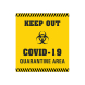Keep Out Covid-19 Quarantine Area Floor Decals