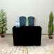 120 cm Fitted Table Covers - Black - 4 Sided