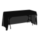 250 cm Open Corner Table Covers - Black