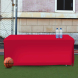 8' Open Corner Table Covers - Red - 4 Sided