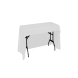 4' Open Corner Table Covers - White