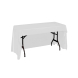 6' Open Corner Table Covers - White
