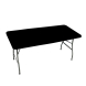 6' Rectangle Table Toppers - Black