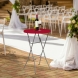 80 cm Round Table Toppers - Red